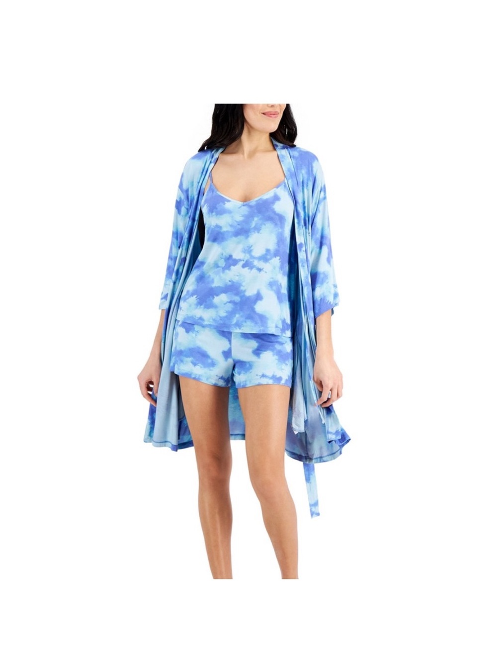 INC International Concepts Blue Tie-Dye 3-Piece Sleep Set